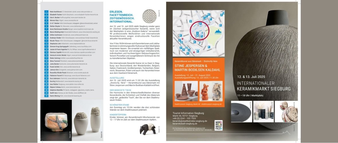 Flyer Keramikmarkt mit Standplatzplan Teil 1