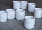 Johanna Hitzler Becher mit nautischen Motiven wie Wal, Pinguin, Eisbär von Johanna Hitzler