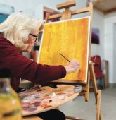 Barbara Lehnard an Leinwand