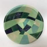 Keramikteller in Grüntönen von Kramer Panier