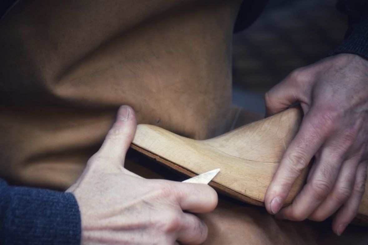 Bearbeitung eines Schuhrohlings