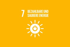 7 Bezahlbare Energie Icon Nachhaltigkeitsziel 7, bezahlbare und saubere Energie