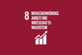 Icon Nachhaltigkeitsziel 8, Menschenwürdige Arbeit und Wirtschaftswachstum