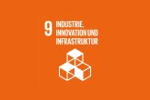 Icon Nachhaltigkeitsziel 9, Industrie, Innovation und Infrastruktur