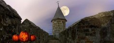 Johannistürmchen mit Kürbissen, Halloween Stimmung